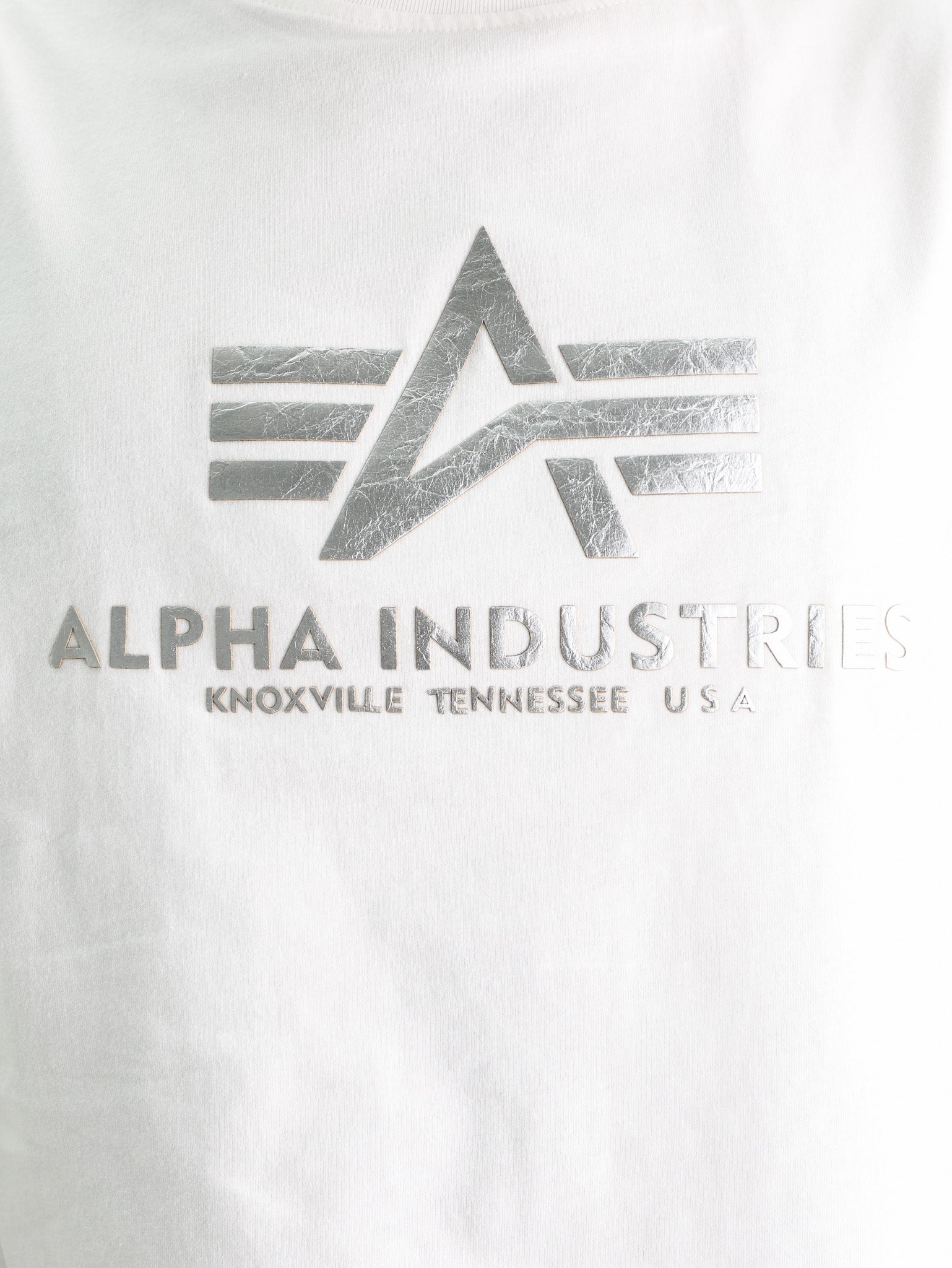 Alpha T-Shirt Metallic Logo White
